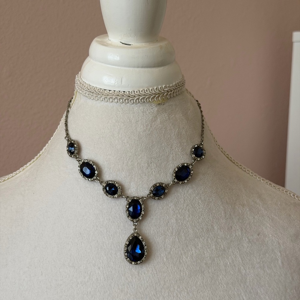 2028 Jewelry Silver-Tone Emerald-Cut Swarovski Crystal Choker